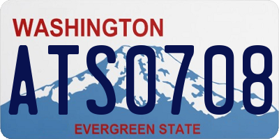 WA license plate ATS0708