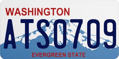 WA license plate ATS0709