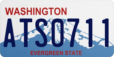 WA license plate ATS0711