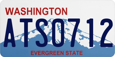 WA license plate ATS0712