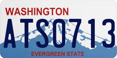 WA license plate ATS0713