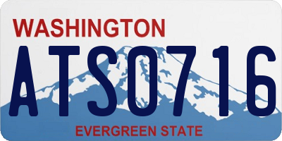 WA license plate ATS0716