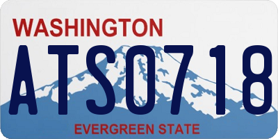 WA license plate ATS0718