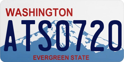 WA license plate ATS0720