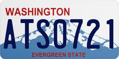 WA license plate ATS0721