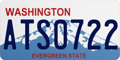 WA license plate ATS0722