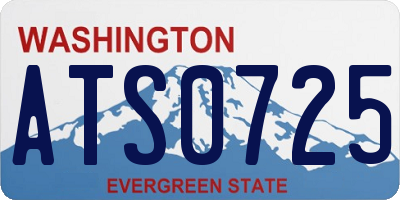 WA license plate ATS0725