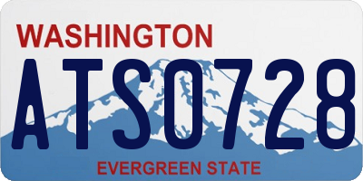 WA license plate ATS0728