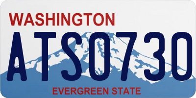 WA license plate ATS0730