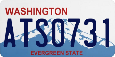 WA license plate ATS0731