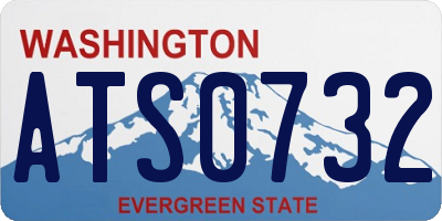 WA license plate ATS0732