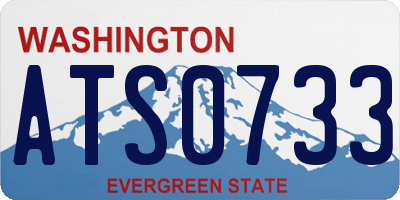 WA license plate ATS0733