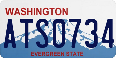 WA license plate ATS0734