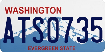 WA license plate ATS0735