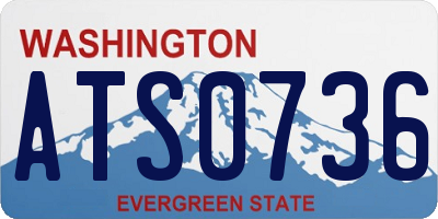 WA license plate ATS0736