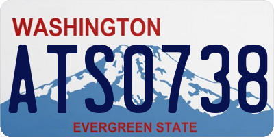 WA license plate ATS0738