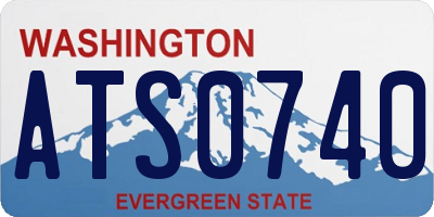 WA license plate ATS0740