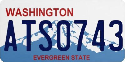 WA license plate ATS0743