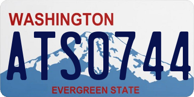 WA license plate ATS0744