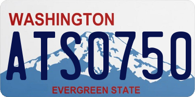 WA license plate ATS0750