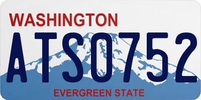 WA license plate ATS0752