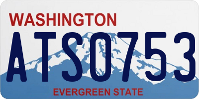 WA license plate ATS0753