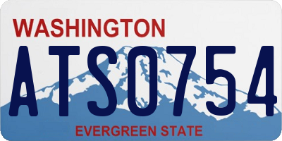 WA license plate ATS0754