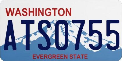 WA license plate ATS0755