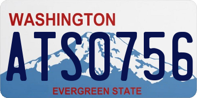 WA license plate ATS0756