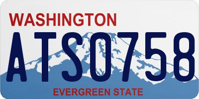 WA license plate ATS0758