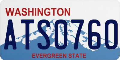WA license plate ATS0760