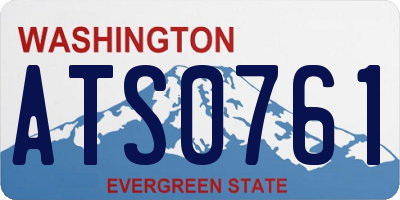 WA license plate ATS0761