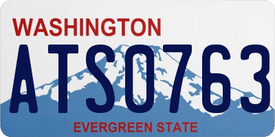 WA license plate ATS0763