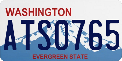WA license plate ATS0765