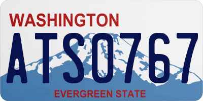 WA license plate ATS0767