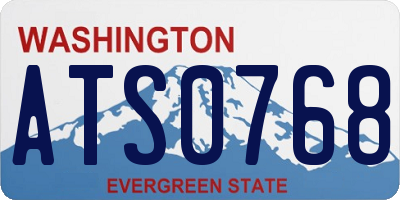 WA license plate ATS0768