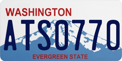 WA license plate ATS0770