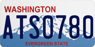 WA license plate ATS0780