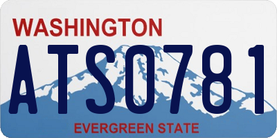 WA license plate ATS0781
