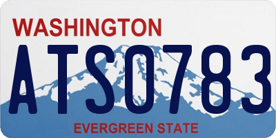 WA license plate ATS0783
