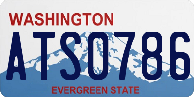 WA license plate ATS0786