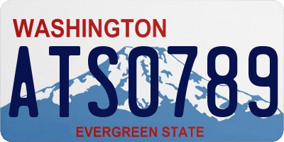 WA license plate ATS0789