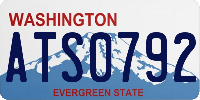 WA license plate ATS0792