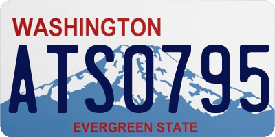 WA license plate ATS0795