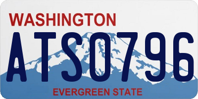 WA license plate ATS0796