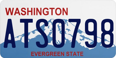 WA license plate ATS0798