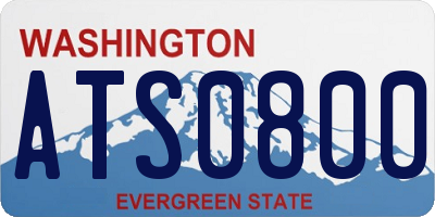 WA license plate ATS0800
