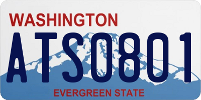 WA license plate ATS0801