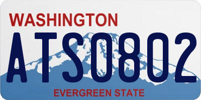 WA license plate ATS0802