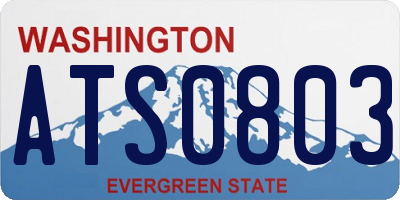 WA license plate ATS0803